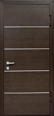 Фотография «Железная дверь с отделкой МДФ венге №92»
